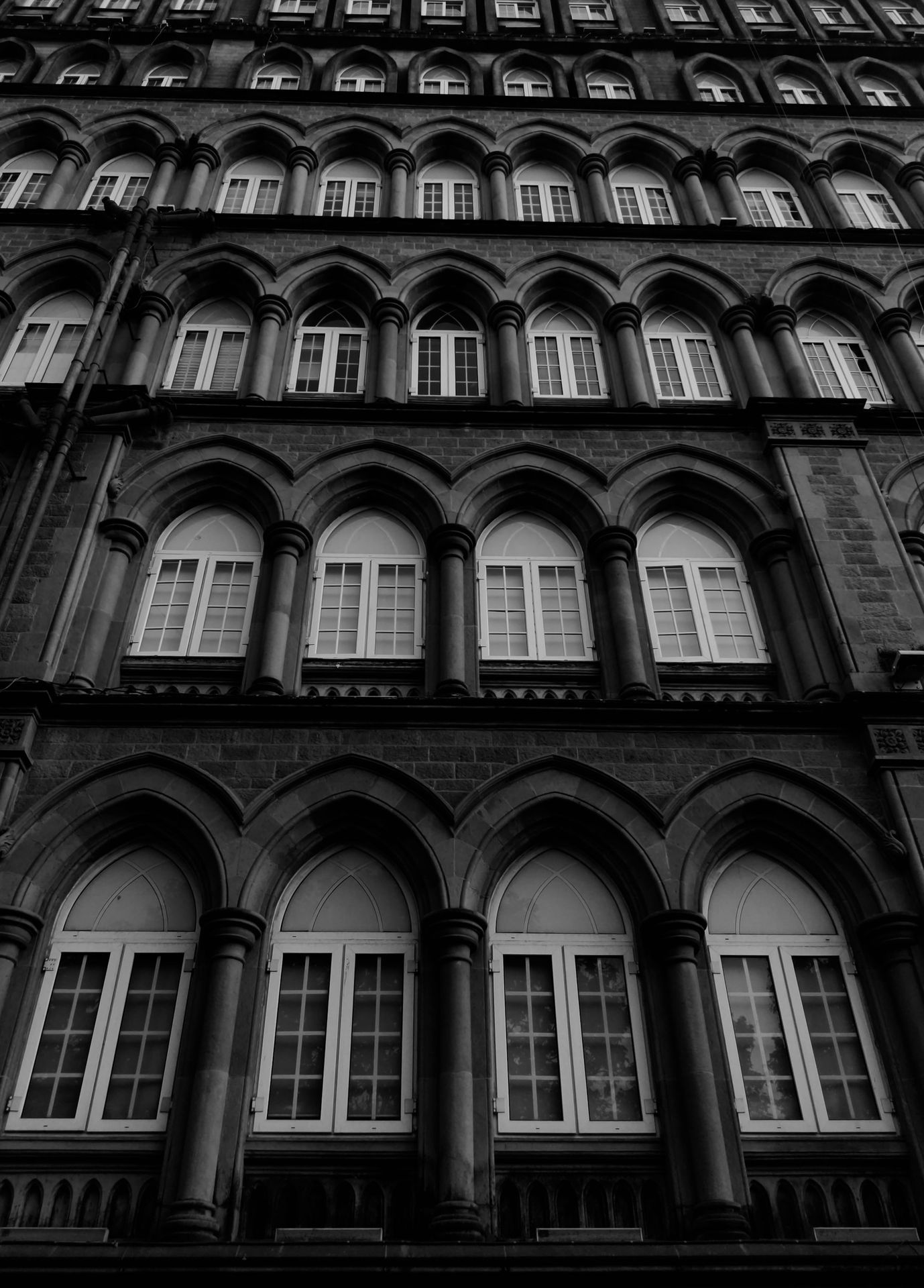 a very tall building with lots of windows